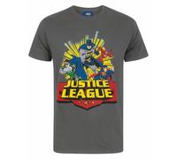 DC Comics Men's Adult Short Sleeved T-Shirt (Grey) in Grey | Size: Small DC Comics Grey S