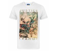 DC Comics Men's Adult Short Sleeved T-Shirt (White) in White | Size: Small DC Comics White S