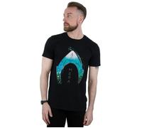 DC Comics Men's Aquaman Mera Ocean Logo T-Shirt in Black | Size: XL DC Comics Black XL