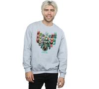 DC Comics Men's Aquaman Unite The Kingdoms Sweatshirt in Grey | Size: Small DC Comics Grey S