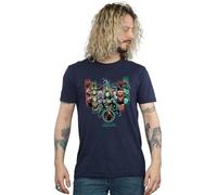 DC Comics Men's Aquaman Unite The Kingdoms T-Shirt in Navy | Size: Small DC Comics Navy S
