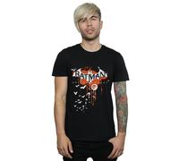 DC Comics Men's Batman Arkham Knight Halloween Logo Art T-Shirt in Black | Size: Medium DC Comics Black M
