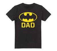 DC Comics Men's Batman Bat Dad T-Shirt in Black | Size: Large DC Comics Black L
