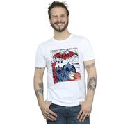 DC Comics Men's Batman Comic Strip T-Shirt in White | Size: Large DC Comics White L
