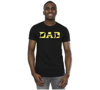 DC Comics Men's Batman Dad With Bat Icons T-Shirt in Black | Size: Large DC Comics Black L