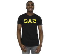 DC Comics Men's Batman Dad With Bat Icons T-Shirt in Black | Size: XL DC Comics Black XL