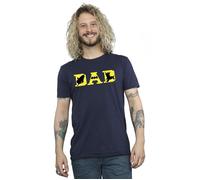 DC Comics Men's Batman Dad With Bat Icons T-Shirt in Navy | Size: Small DC Comics Navy S