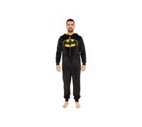 DC Comics Men's Batman Fleece Onesie in Black | Size: Small DC Comics Black S