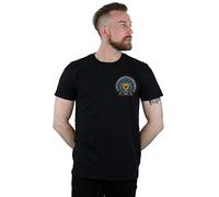 DC Comics Men's Batman Gotham Police Dept Breast Print T-Shirt Black Large