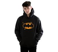 DC Comics Men's Batman Halloween Logo Hoodie X-Large Black