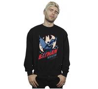 DC Comics Men's Batman Into Action Sweatshirt in Black | Size: Small DC Comics Black S