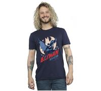 DC Comics Men's Batman Into Action T-Shirt in Navy | Size: Small DC Comics Navy S