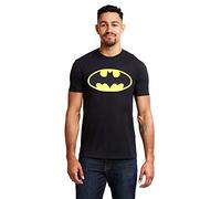 DC Comics Men's Batman Logo T-shirt T Shirt, Black, S UK