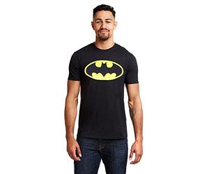 DC Comics Men's Batman Logo T-shirt T Shirt, Black, XXL UK
