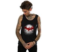 DC Comics Men's Batman Logo Wall Vest Black X-Large