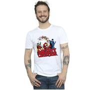 DC Comics Men's Batman Merry Christmas Comic T-Shirt in White | Size: Medium DC Comics White M