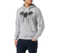 DC Comics Men's Batman Paint Hoodie, Grey (Grey Spo), L UK