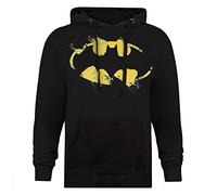 DC Comics - BATMAN PAINT ROLLER LOGO - MENS P/O HOOD - BLACK - LRG