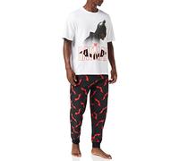 DC Comics Mens Batman Pyjamas PJs Set, Sizes S to XXL, Official Merchandise (as8, alpha, m, regular, regular, Medium) Black