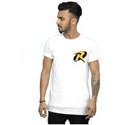 DC Comics Men's Batman Robin Logo T-Shirt in White | Size: 2XL DC Comics White 2XL