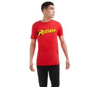 DC Comics Men's Batman Robin Retro Logo T-Shirt in Red | Size: Small DC Comics Red S