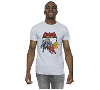 DC Comics Men's Batman & Robin T-Shirt in Grey | Size: 2XL DC Comics Grey 2XL