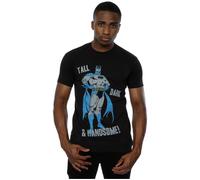 DC Comics Men's Batman Tall Dark & Handsome T-Shirt in Black | Size: Large DC Comics Black L