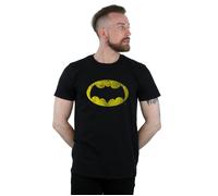 DC Comics Men's Batman TV Series Distressed Logo T-Shirt in Black | Size: 3XL DC Comics Black 3XL