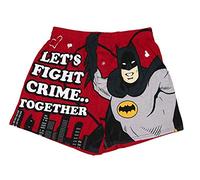 DC Comics Men's Batman Valentine Lounge Boxer Short Underwear - Red - L