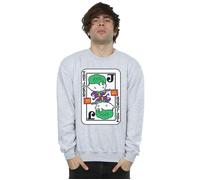 DC Comics Men's Chibi Joker Playing Card Sweatshirt in Grey | Size: 2XL DC Comics Grey 2XL
