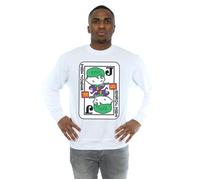 DC Comics Men's Chibi Joker Playing Card Sweatshirt in White | Size: 2XL DC Comics White 2XL