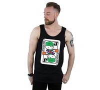 DC Comics Men's Chibi Joker Playing Card Vest Small Black