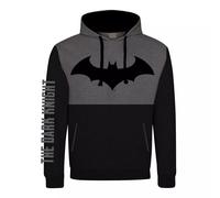 DC Comics Men's Contrast Panel Logo Pullover Hoodie in Black | Size: Medium DC Comics Black M