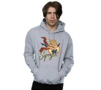 DC Comics Men's DC Bombshells Supergirl Badge Hoodie in Grey | Size: XL DC Comics Grey XL