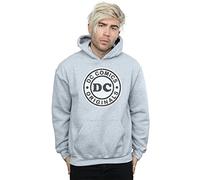 DC Comics Men's DC Originals Crackle Logo Hoodie X-Large Sport Grey