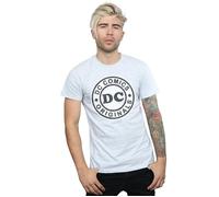 DC Comics Men's DC Originals Crackle Logo T-Shirt in Grey | Size: 2XL DC Comics Grey 2XL