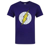 DC Comics Mens Flash Distressed Logo T-Shirt2XL Purple NS4088