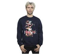 DC Comics Men's Harley Quinn Forces Of Nature Sweatshirt in Navy | Size: 5XL DC Comics Navy 5XL