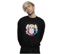 DC Comics Men's Harley Quinn Mad Love Sweatshirt in Black | Size: Medium DC Comics Black M