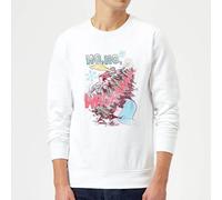 DC Comics Men's Ho Ho Whoaaaaaaa Christmas Jumper - White | Size: 4XL DC Comics White 4XL