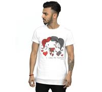 DC Comics Men's Justice League I Love My Puddin´ T-Shirt in White | Size: 4XL DC Comics White 4XL