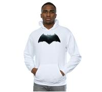 DC Comics Men's Justice League Movie Batman Emblem Hoodie in White | Size: 2XL DC Comics White 2XL