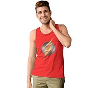 DC Comics Men's Justice League Movie Flash Emblem Vest Medium Red