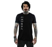 DC Comics Men's Justice League Movie Sprayed Emblems T-Shirt Large Black