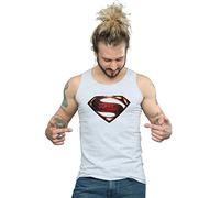 DC Comics Men's Justice League Movie Superman Emblem Vest Medium Sport Grey