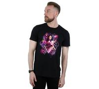 DC Comics Men's Justice League Movie Team Diamonds T-Shirt in Black | Size: Large DC Comics Black L