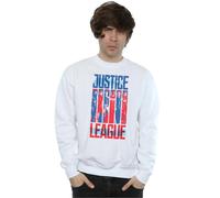 DC Comics Men's Justice League Movie Team Flag Sweatshirt in White | Size: Medium DC Comics White M