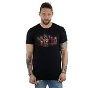 DC Comics Men's Justice League Movie Team Hexagons T-Shirt Large Black