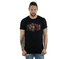 DC Comics Men's Justice League Movie Team Hexagons T-Shirt Medium Black