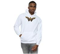 DC Comics Men's Justice League Movie Wonder Woman Emblem Hoodie in White | Size: Small DC Comics White S